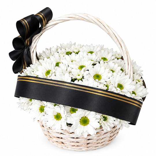 Funeral basket of flowers